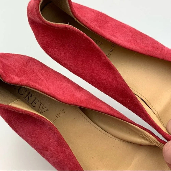 J Crew flats size 8 pink Italian suede ballet - Picture 10 of 13